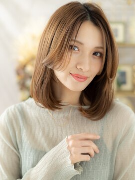 カバーヘア ブリス 上尾西口店(COVER HAIR bliss) 2wayバング小顔センターパート抜け感セミディh3上尾30代40代!