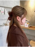 流れる顔周り