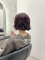 プレジールバイラファブリック(PLAISIR by LA FABRIQUE)&nbsp;PLAISIR/佐々木　ピンクヴァイオレット　ボブパーマ　草加