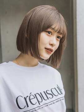 ガーデン 渋谷(GARDEN) ボブ　外ハネボブ　くびれヘア　切りっぱなしボブ　暗めカラー