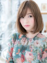 モッズヘア 越谷(mod's hair) 大人かわいい斜めバングココアベージュミディc7越谷20代30代40代