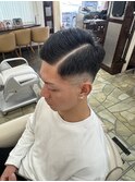 バーバースタイルサイドパート