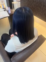 フォルテ 草薙店&nbsp;ダブルカラー　ディープブルー　髪質改善