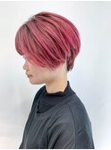short(ピンクパープル、チェリーレッド、丸みショート)