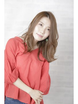 ルルディ バイ アフロディーテ銀座(luludi by APHRODITE) 黒髪/グレーベージュ/レイヤーロング/前髪パーマ/銀座