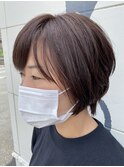 大人フェミニン　ふんわり前下がりボブでスッキリ