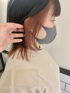 ビーハイブアヴェダ PARCO2店(BEHIVE AVEDA) [BEHIVE 高橋]　暖色系インナーカラー