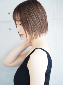 ヘアデザイン アンジェロカフェ(Hair Design Angelo cafe) あごライン切っぱなしボブ