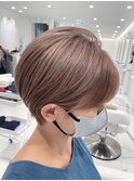☆お客様style☆ハイトーン×大人可愛い丸みショートボブ