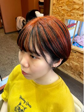 アド ヘア プレイス(adon hair place) アンブレラカラーオレンジ