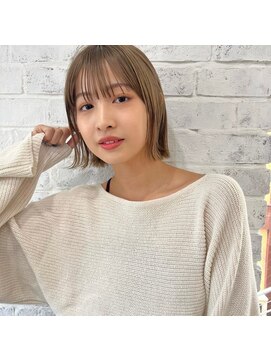 ガーデン オオタカノモリ(garden otakanomori) 20代30代40代大人外ハネボブ×ツヤ髪スタイル×前髪あり