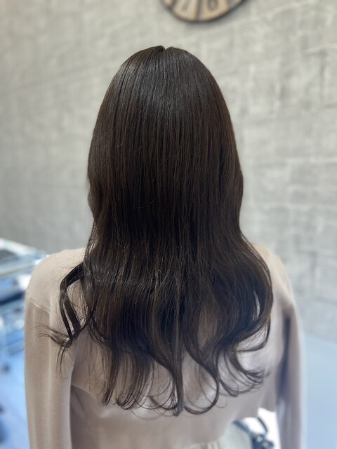 20代30代40代艶感カラー韓国風巻き髪オリーブベージュ