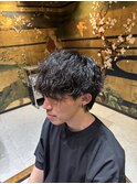縦落ち波巻きパーマ