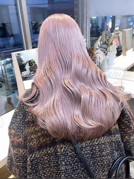 リムレスバイサンク 万代 新潟駅(LIMLESS by cinq) ダブルカラーピンクベージュピンクブラウンカラーレイヤーカット