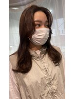 ヘアーアンドメイク ビス(HAIR&MAKE bis) 赤みを出さず!ワンカラーでまろやかブラウン【山崎ほのか】