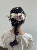 編みおろしヘアセット