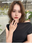 黒髪ボブルフネビージュ小顔ワンレン