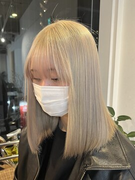 トト 船橋店(toto.) ◇ホワイトブロンド美髪外ハネボブイメチェンぱつっとボブ[船橋]