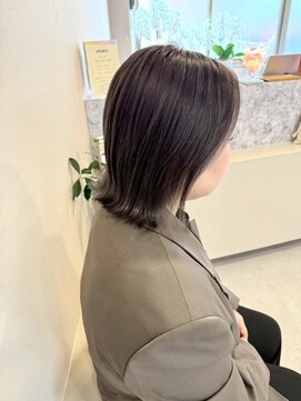 エトレ(etore) 切りっぱなしくびれミディ/透明感オリーブカラー