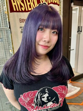 リル ラウム 原宿(LiL Raum) パープルカラー/原宿ブリーチ/ダブルカラー/レイヤーカット