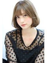 ラウ 門前仲町(Lawu) 透明感カラーの切りっぱなしボブ 門前仲町