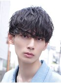 メンズシャドウパーマ束感小顔効果清潔感立体感モテ髪