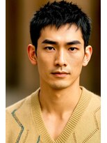 にもう&nbsp;サーフカール&ブルーブラック　フェザーパーマ サーフ