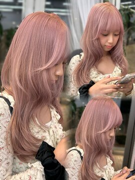 韓国へア/レイヤー/顔周り/ボブ/透明感カラー