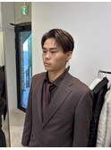 韓国メンズ/アップバング/毛流れ縮毛矯正/メンズ縮毛矯正