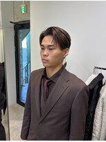 クーラアオヤマ(Cura Aoyama) 韓国メンズ/アップバング/毛流れ縮毛矯正/メンズ縮毛矯正