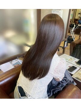 ハピネス クローバー 学園前店(Happiness CLOVER) レイヤーロング　ブラウンカラー　艶髪