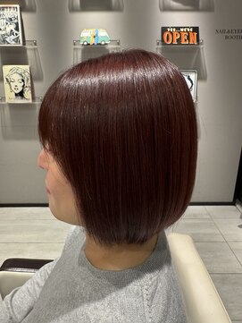 アース オーセンティック 新浦安店(EARTH Authentic) ピンクカラーボブ