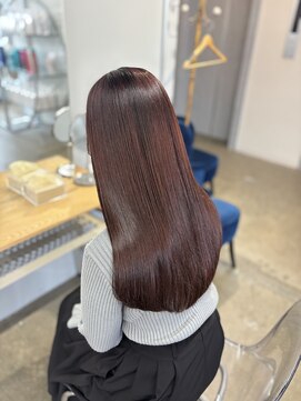 リラクオーレ 三宮 元町(LIRA CUORE) ピンクブラウン×髪質改善縮毛矯正