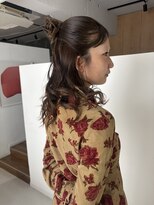 ローレンアオ(LOREN AO)&nbsp;ミルクティーブロンド/ダークブルー/デジタルパーマ/矢場町