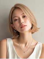 ロッソ 大橋店(Rosso) 耳かけで軽やかなベージュボブ【大橋】