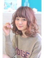 クラン(clan) ハイトーングラデーション大人可愛いバルーンミディ