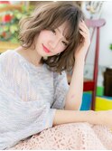 おフェロインナーカラーくせ毛風カールボブc4大宮20代30代40代