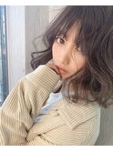韓国前髪顔周りロング×インナーグレージュ[心斎橋/髪質改善]