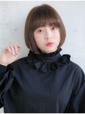 まとまりボブ グレージュカラー