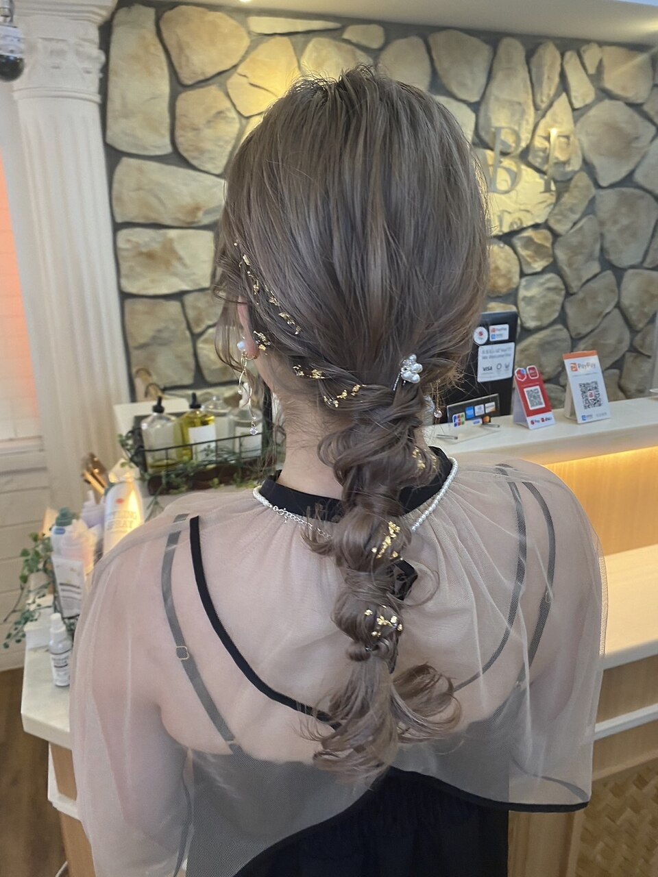 編みおろしアレンジ/結婚式アレンジ/江坂ヘアセット：L181294035