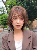 ゆるふわボブ/カジュアル/パーマ/ベージュ/榊原