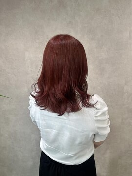 ミューバイケンジ(miu by KENJE) miu&橋本愛海 ブリーチ無しレッドカラー