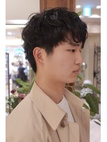 ビュートリアム265(BEAUTRIUM 265)&nbsp;フェザーパーマショート マッシュスタイル メンズヘア 銀座