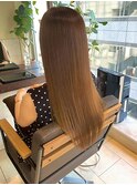 艶髪/ストレート/ロング/髪質改善/ブラウン