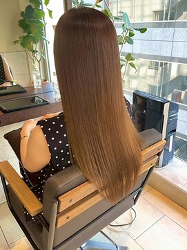 ヘアリゾート粋 ティガ 池袋店(tiga) 艶髪/ストレート/ロング/髪質改善/ブラウン