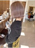 bob×ホワイトベージュ♪（ブリーチカラー）