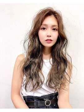 バレイヤージュゆるふわロング