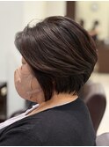 立体感ハンサムショートボブ
