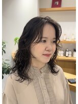 シアン 矢場町店(CYAN.)&nbsp;顔まわりがポイント♪大きめゆるふわウェーブパーマ