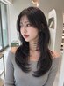 【韓国ヘア】くびれレイヤー+透明感カラー